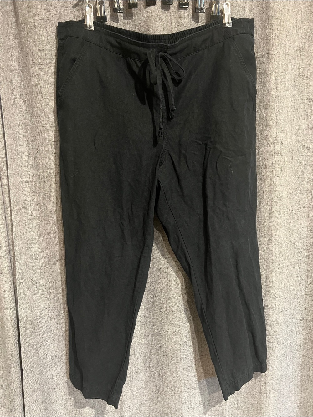J. Crew Black Women's Drawstring Jogger Pants, XL